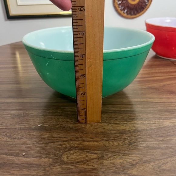 4 VINTAGE PYREX – PRIMARY COLORS MIXING BOWLS – - Picture 4 of 16